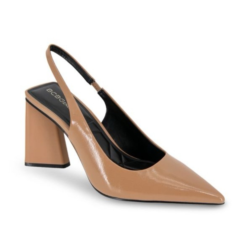 BCBGeneration Tan Slingback Heels
